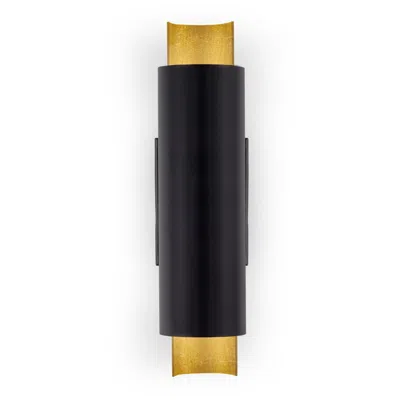 Kuzco Dela Led 16-in Black/gold Leaf Wall Sconce