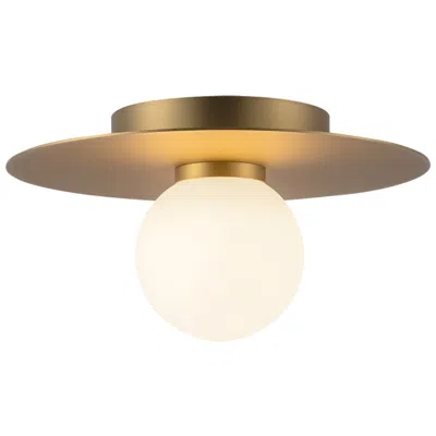 Kuzco Elixir Led 10-in Brushed Gold Flush Mount