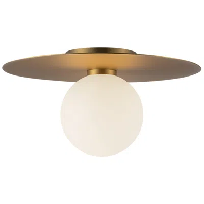 Kuzco Elixir Led 14-in Brushed Gold Flush Mount