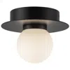 Kuzco Elixir Led 6-in Black Flush Mount
