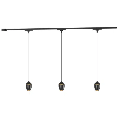 Kuzco Eloa 3 Light Black Dimmable 3000k Led Trilo Track Ceiling Kit