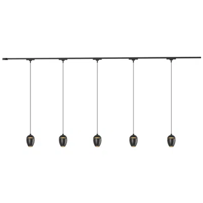 Kuzco Eloa 5 Light Black Dimmable 4000k Led Trilo Track Ceiling Kit