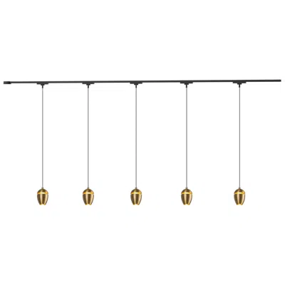 Kuzco Eloa 5 Light Brushed Gold Dimmable 3000k Led Trilo Track Ceiling Kit