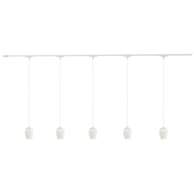 Kuzco Eloa 5 Light White Dimmable 3000k Led Trilo Track Ceiling Kit