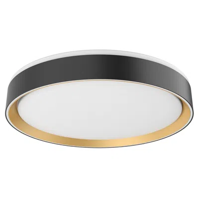 Kuzco Essex 15 3/4" Wide Black And Gold Led Ceiling Light