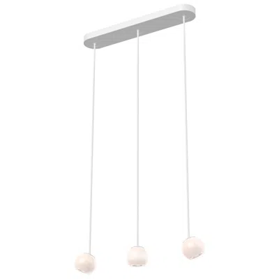 Kuzco Europa Led 3 Head White Multi-pendant