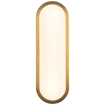 Kuzco Evelyn 16-in Alabaster Led Bathroom Wall/vanity Light W/ Brushed Gold