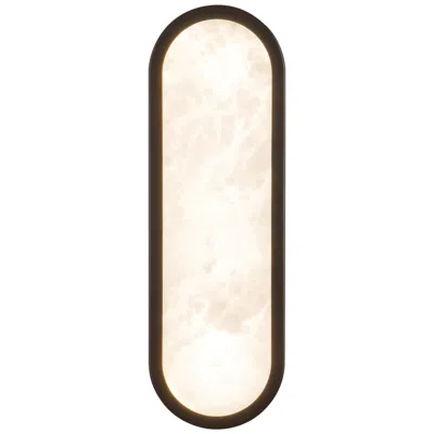 Kuzco Evelyn 16-in Alabaster Led Wall/vanity Light With Matte Black Finish