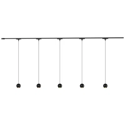 Kuzco Faria 5 Light Black Dimmable 3000k Led Trilo Track Ceiling Kit