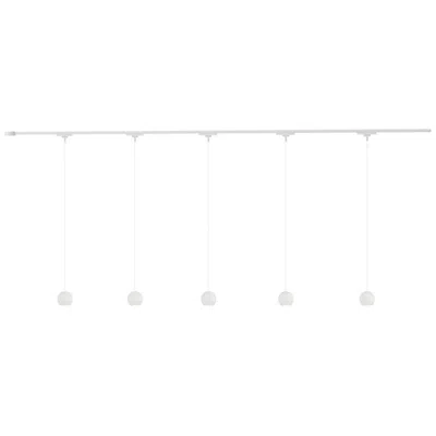 Kuzco Faria 5 Light White Dimmable 3000k Led Trilo Track Ceiling Kit