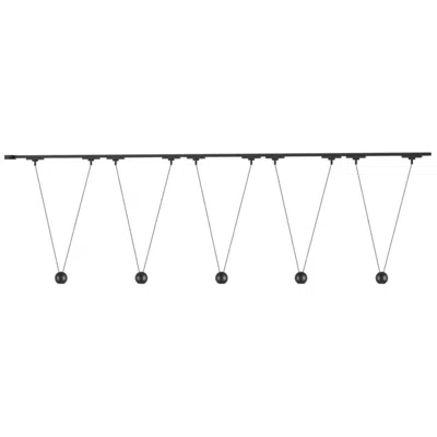 Kuzco Faria Double 5 Light Black Dimmable 4000k Led Trilo Track Ceiling Kit