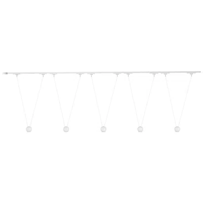 Kuzco Faria Double 5 Light White Dimmable 4000k Led Trilo Track Ceiling Kit