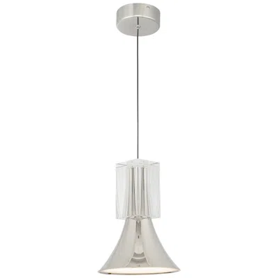 Kuzco Floe Led 8-in Polished Nickel/clear Crystal Pendant