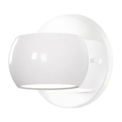 Kuzco Flux Led 4-in Gloss White Wall Sconce