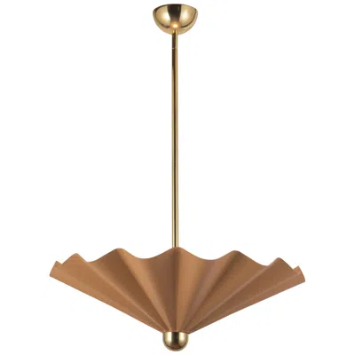 Kuzco Furrow 25-in Pink Dimmable Led Pendant