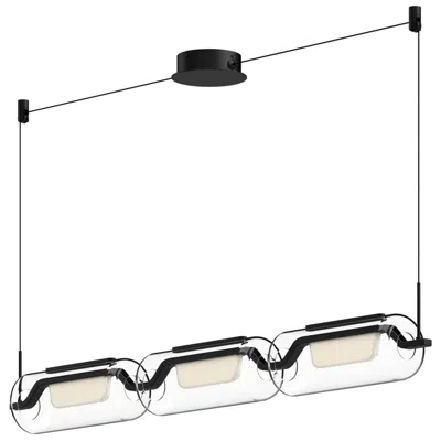 Kuzco Hilo Led 43-in Black Linear Pendant