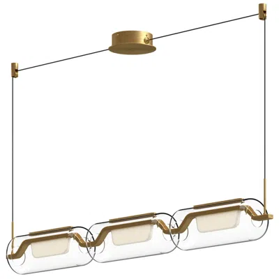 Kuzco Hilo Led 43-in Brushed Gold Linear Pendant