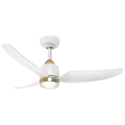 Kuzco Hugo 42-in (cct) Brushed Gold/matte White Ceiling Fan