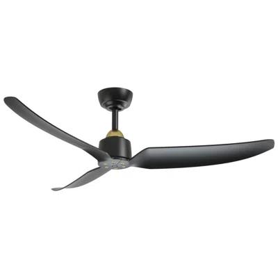 Kuzco Hugo 52-in Brushed Gold/matte Black Ceiling Fan