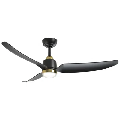 Kuzco Hugo 52-in Brushed Gold/matte Black Ceiling Fan