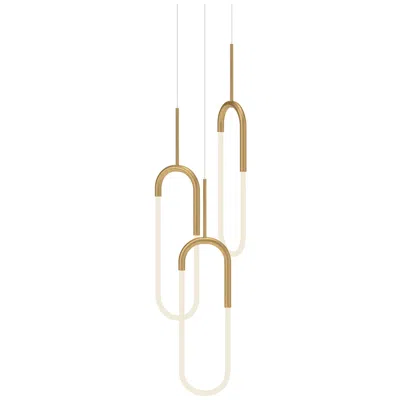 Kuzco Huron Led 3 Head Brushed Gold Multi-pendant