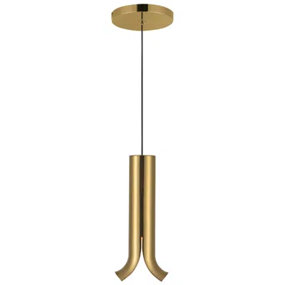 Kuzco Husk Led 9-in Metallic Brass Pendant