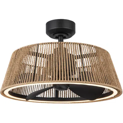 Kuzco Isla 24-in Matte Black/braided Rope Ceiling Fans