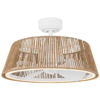 Kuzco Isla Led 24-in White/braided Rope Ceiling Fan
