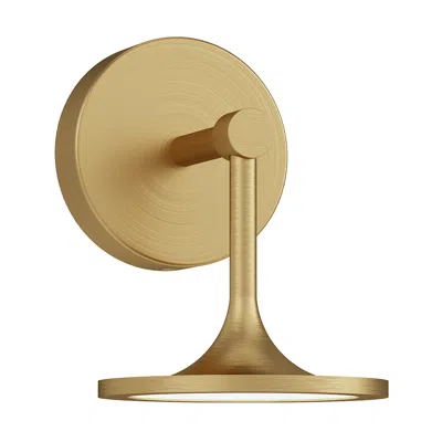 Kuzco Issa 7 3/4" High Brushed Gold Led Wall Sconce
