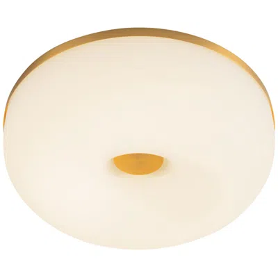 Kuzco Jada 12-in Brushed Gold Dimmable Led Flush Mount With Matte Opal Glass