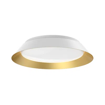 Kuzco Jasper Led 14-in White/gold Flush Mount
