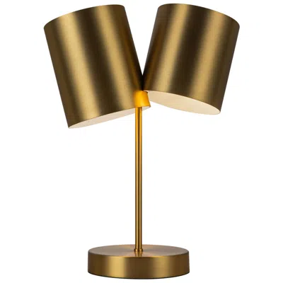 Kuzco Keiko E26 14-in Brushed Gold Table Lamp