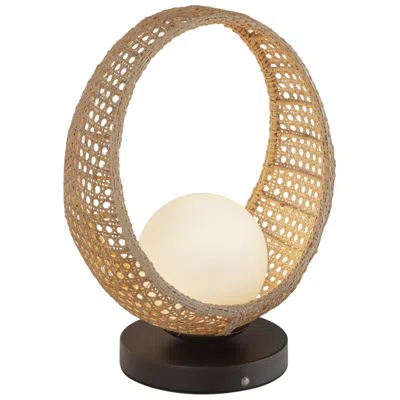 Kuzco Lanai Led 16-in Black/opal Glass Table Lamp