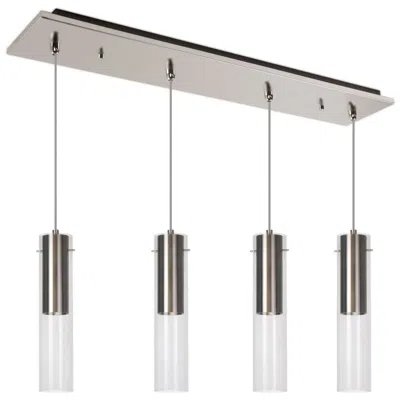 Kuzco Lena 25-in Brushed Nickel 4-light Multi Pendant