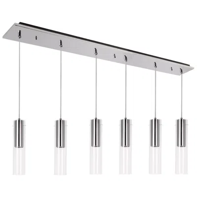 Kuzco Lena 41-in Chrome 6-light Multi Pendant In Gray