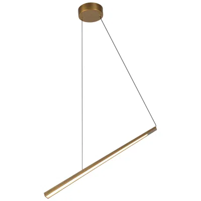 Kuzco Lex Led 24-in Vintage Brass Linear Pendant