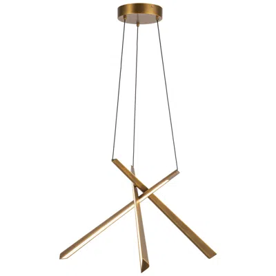 Kuzco Lex Led 27-in Vintage Brass Led Chandelier
