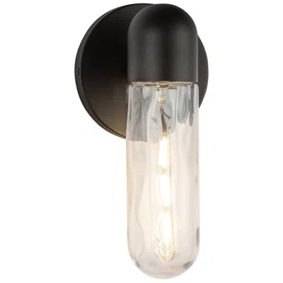 Kuzco Lima 10-in 1 Light Black/clear Water Glass Outdoor Wall 60w