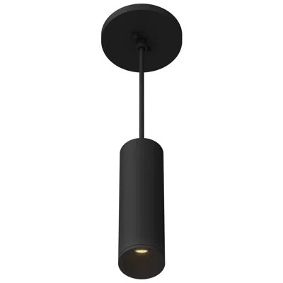 Kuzco Lorna 8-in (2-in Dia.) 36 Degree Optic Black Led Pendant