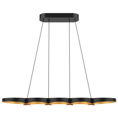 Kuzco Maestro Led 38-in Black/gold Linear Pendant