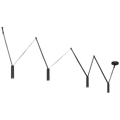 Kuzco Mason Led 4-in Urban Bronze Linear Pendant