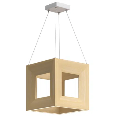 Kuzco Morina Led 12-in White Oak Pendant