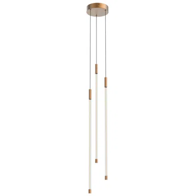 Kuzco Motif 6" Wide Brushed Gold Led Mini Pendant