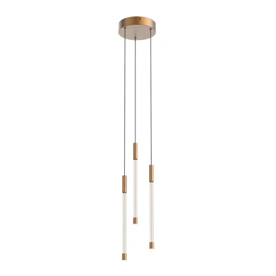 Kuzco Motif Led 13-in Brushed Gold Multi-pendant