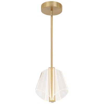 Kuzco Mulberry Led 11-in Brushed Gold/light Guide Pendant