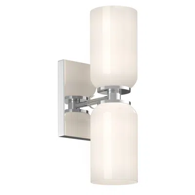 Kuzco Nola E26 12-in Chrome/glossy Opal Glass Wall Sconce