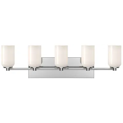 Kuzco Nola E26 32-in Chrome/glossy Opal Glass Vanity Light
