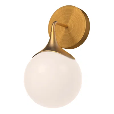 Kuzco Nouveau 11 1/2" High Aged Gold Wall Sconce