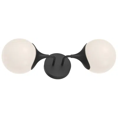 Kuzco Nouveau 19 1/2" High Matte Black 2-light Wall Sconce