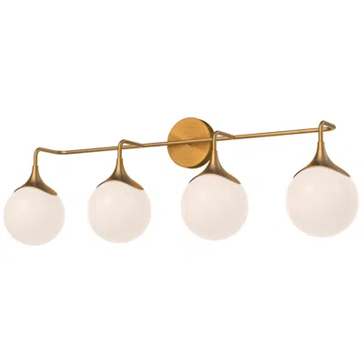 Kuzco Nouveau 35 1/2" Wide Aged Gold 4-light Vanity Bath Light